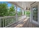 Spacious deck with wooden flooring and white railings at 131 Bowen Sw Cir, Atlanta, GA 30315