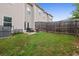 Small grassy backyard with patio and wooden fence at 2314 Rolling Trl, Lithonia, GA 30058