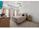 Spacious bedroom with carpeted floors and ceiling fan at 2314 Rolling Trl, Lithonia, GA 30058