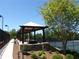 Tennis courts with pergola and landscaped areas at 4847 Basingstoke Dr, Suwanee, GA 30024