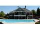 Resort-style pool with clubhouse and stairs at 4847 Basingstoke Dr, Suwanee, GA 30024