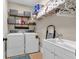 Laundry room with washer, dryer, shelving, and utility sink at 66 Danielle Dr, Dallas, GA 30157