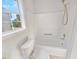 Bathroom with toilet and shower/tub combination at 3853 Cress Way Dr, Decatur, GA 30034