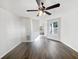 Spacious living room with hardwood floors and ceiling fan at 3853 Cress Way Dr, Decatur, GA 30034