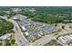 Aerial view of townhouses and surrounding areas at 276 Thompson St, Alpharetta, GA 30009