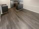Modern kitchen with stainless steel appliances and dark wood cabinets at 1097 Rock Creek Ln, Norcross, GA 30093