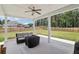 Relaxing covered patio overlooking a spacious backyard at 41 Foxcroft Way, Villa Rica, GA 30180