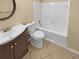Bathroom with tub, toilet and vanity at 309 Quail Run, Roswell, GA 30076