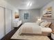 Virtually staged bedroom with a king-size bed and stylish decor at 4128 Snapfinger Way, Decatur, GA 30035