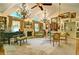 Living room with vaulted ceiling, fireplace, and large windows at 2341 Habersham Sw Dr, Marietta, GA 30064