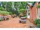 Brick patio with seating areas and well-manicured landscaping at 2341 Habersham Sw Dr, Marietta, GA 30064