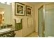 Bathroom boasts granite vanity and a glass-enclosed shower at 2341 Habersham Sw Dr, Marietta, GA 30064