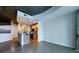 Open living space with hardwood floors and kitchen view at 400 W Peachtree Nw St # 2314, Atlanta, GA 30308