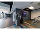 Fitness center entrance with TV and water at 400 W Peachtree Nw St # 2314, Atlanta, GA 30308