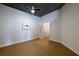 Bright bedroom with wood-look floors and in-unit laundry at 400 W Peachtree Nw St # 2314, Atlanta, GA 30308
