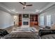 Spacious living room with built-in shelving and fireplace at 158 Watkins Glen Dr, Mcdonough, GA 30252