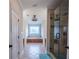 Elegant bathroom with soaking tub, walk-in shower, and tile flooring at 158 Watkins Glen Dr, Mcdonough, GA 30252