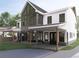 Modern farmhouse style home with large windows and a covered patio at 474 Eastland Dr, Decatur, GA 30030