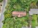 House nestled in a wooded area, top-down view at 1272 Breezy Ne Ln, Atlanta, GA 30329