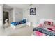 bedroom with twin beds, and playful decor at 45 Ivan Allen Jr. Nw Blvd # 2501, Atlanta, GA 30308