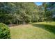 Spacious backyard with lush green grass and mature trees at 1645 Highpoint Rd, Snellville, GA 30078
