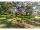 Wooded backyard with large trees and open grass area at 1645 Highpoint Rd, Snellville, GA 30078