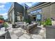Outdoor patio with seating area, fire pit, and stunning city views at 8200 Main S St # 1306, Woodstock, GA 30188