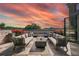 Elegant rooftop terrace with comfortable seating and fire pit at 8200 Main S St # 1306, Woodstock, GA 30188