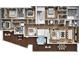 Penthouse floor plan showcasing a spacious layout with multiple bedrooms, bathrooms, and a rooftop deck at 8200 Main S St # 1306, Woodstock, GA 30188