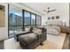 Relaxing bedroom features a plush bed, city views, and comfortable seating area at 3107 Peachtree Ne Rd # 1101, Atlanta, GA 30305