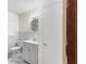 Clean bathroom with new vanity and tiled floors at 4440 Stonewall Tell Rd, Atlanta, GA 30349
