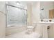 Clean bathroom with pedestal sink, tub, and shower at 1261 Lavista Rd # F-3, Atlanta, GA 30324