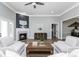 Relaxing living room with hardwood floors, fireplace, and comfortable seating at 12 Ivy Chase Nw Way, Cartersville, GA 30121