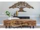 Modern home office features a rustic wood desk and stylish wall art at 12 Ivy Chase Nw Way, Cartersville, GA 30121