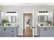 Double vanity bathroom with access to main bedroom at 12 Ivy Chase Nw Way, Cartersville, GA 30121