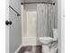 Bathroom with shower/tub combo and striped shower curtain at 12 Ivy Chase Nw Way, Cartersville, GA 30121