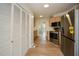 Modern kitchen with stainless steel appliances and light beige cabinets at 1666 Paddlewheel Dr, Marietta, GA 30062