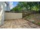 Backyard with wooden deck and stairs at 1666 Paddlewheel Dr, Marietta, GA 30062