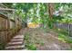 Backyard with wooden fence and stairs at 1666 Paddlewheel Dr, Marietta, GA 30062