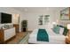 Bright bedroom with large windows and en-suite bathroom access at 1666 Paddlewheel Dr, Marietta, GA 30062