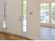 Front entry with a light-colored door and wood-look flooring at 1666 Paddlewheel Dr, Marietta, GA 30062