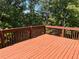 Spacious deck overlooks a wooded area, perfect for relaxing or entertaining at 6209 Southland Forest Dr, Stone Mountain, GA 30087