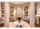 Circular library with built-in bookshelves and comfortable seating at 619 Broadland Nw Rd, Atlanta, GA 30327