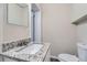 Small bathroom with granite countertop and sink at 772 Jefferson Sw Ave, Atlanta, GA 30315