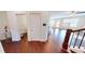 Entryway with hardwood floors, powder room, and staircase at 51 S Auburn Landing Pl # 51, Auburn, GA 30011
