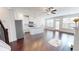 Open concept kitchen with island and stainless steel appliances at 51 S Auburn Landing Pl # 51, Auburn, GA 30011