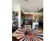 Dining area with sunburst tablecloth and hardwood floors at 563 Se Memorial Se Dr # 401, Atlanta, GA 30312