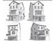Four views of a two-story house plan with various exterior details at 1974 Flying Scotsman Dr # 7, Kennesaw, GA 30144