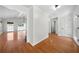 Hardwood floor entryway leading to living room and other rooms at 3573 Clubhouse Ln, Conyers, GA 30094