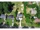 Aerial view showing home, large backyard, and surrounding properties at 3573 Clubhouse Ln, Conyers, GA 30094